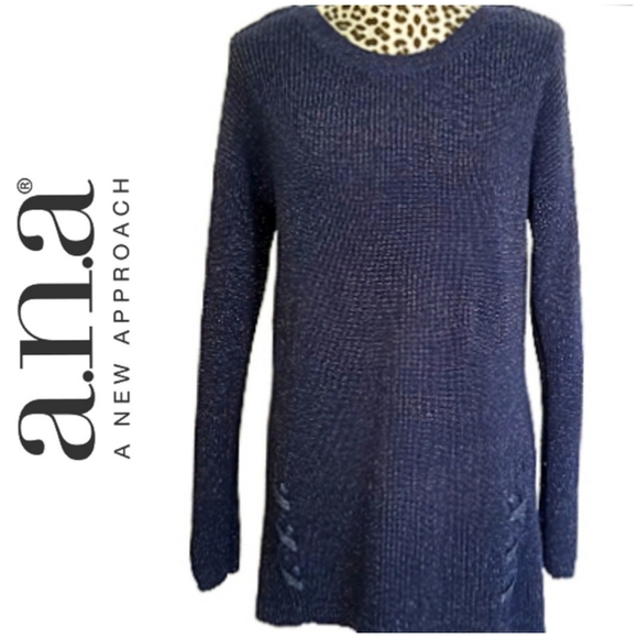 navy blue tunic sweater